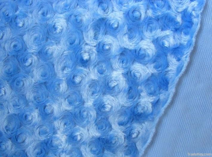 100%polyester minky swirl fabric