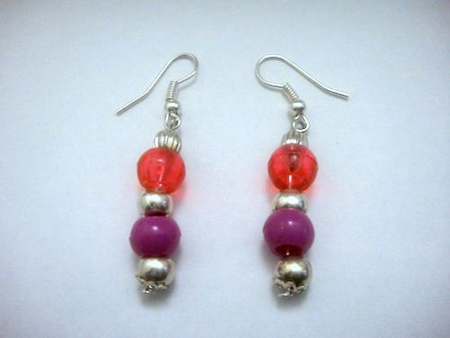 Pink & Red Earrings