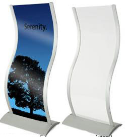 indoor curved  poster display stand poster frame