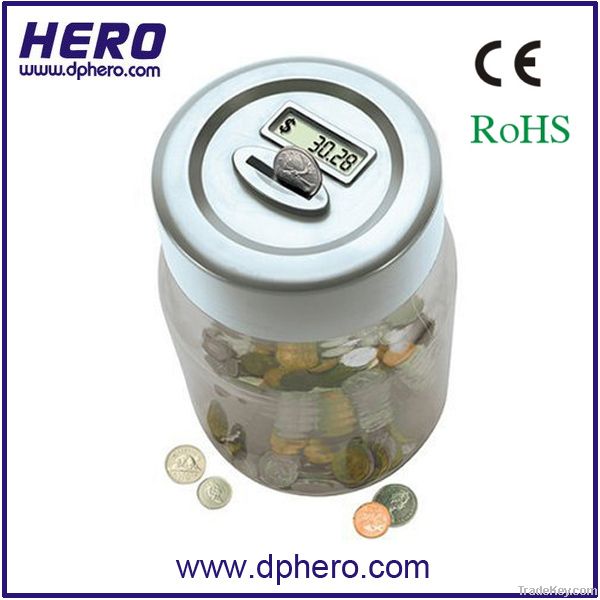 Transparent Digital Plastic Piggybank(HR-309)