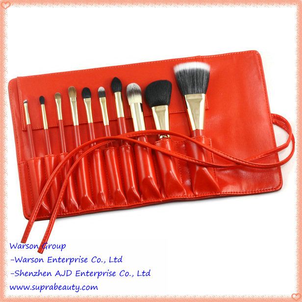 10pcs new design soft hair professional cosmetic brush set