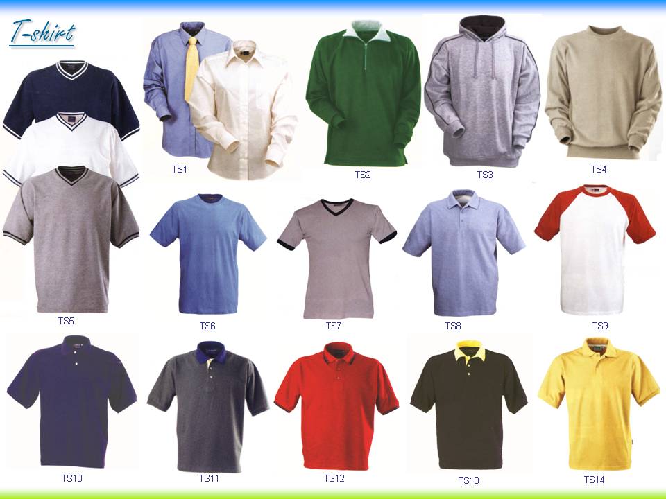 all type of t-shirts