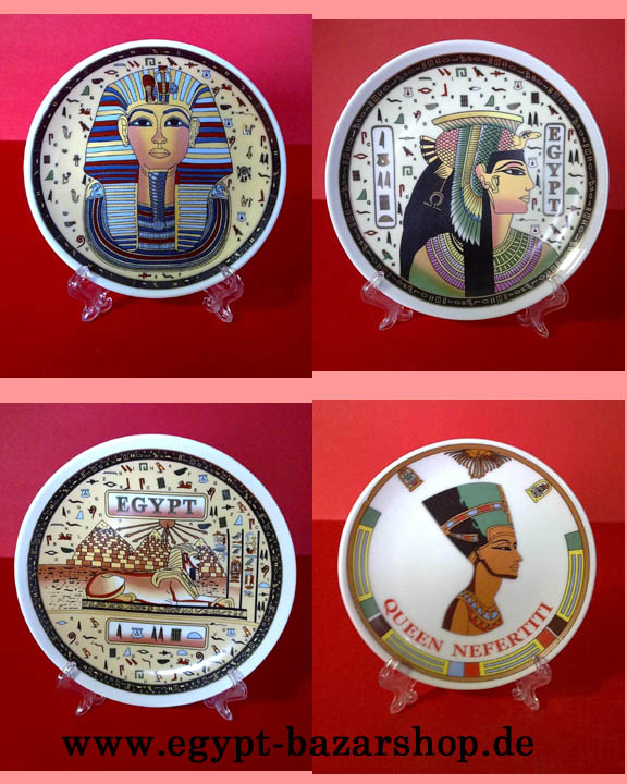 Pharaonic decoration porcelain plates