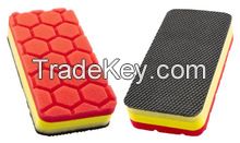 Dual use (clay side and sponge )Square clay pad Aplicator