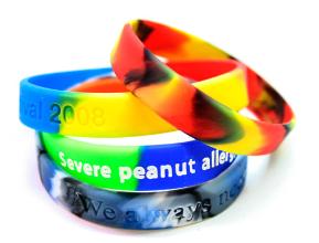 mixed color silicone bracelet and silicone wristband