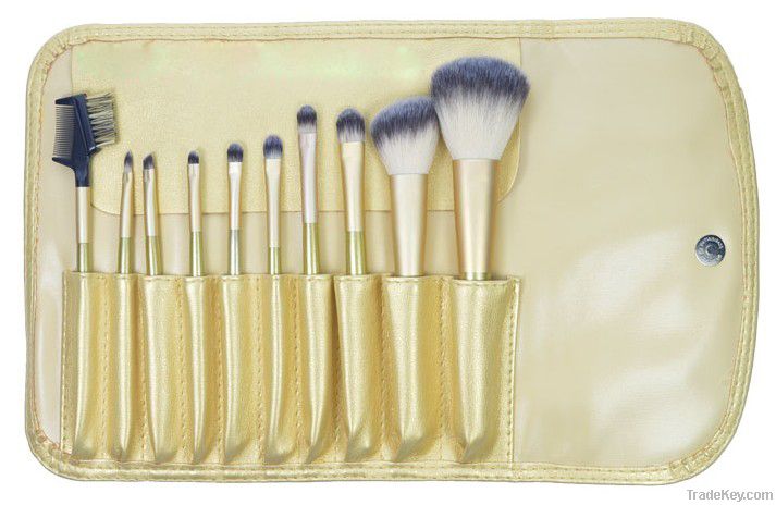 2013 popular 10pcs synthetic hair cosmetic brush sets