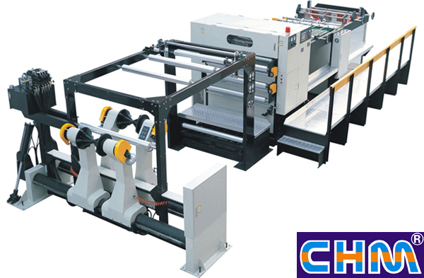 Paper roll to sheet cutting machine