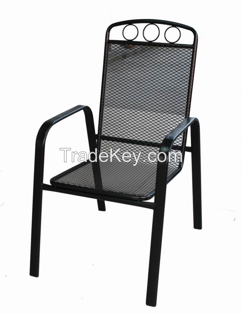 Outdoor Metal garden stackable chair