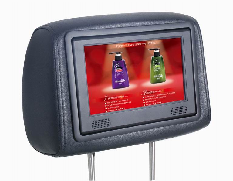 Touch Screen Interactive Ad Player for Taxi Headrest