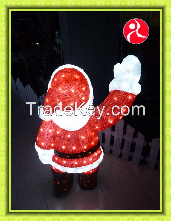 Santa and bear 100CM 140LED animated christmas lights motif With CE rohs certificate