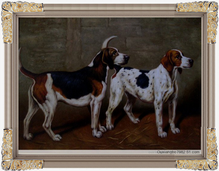 oil painting dogs