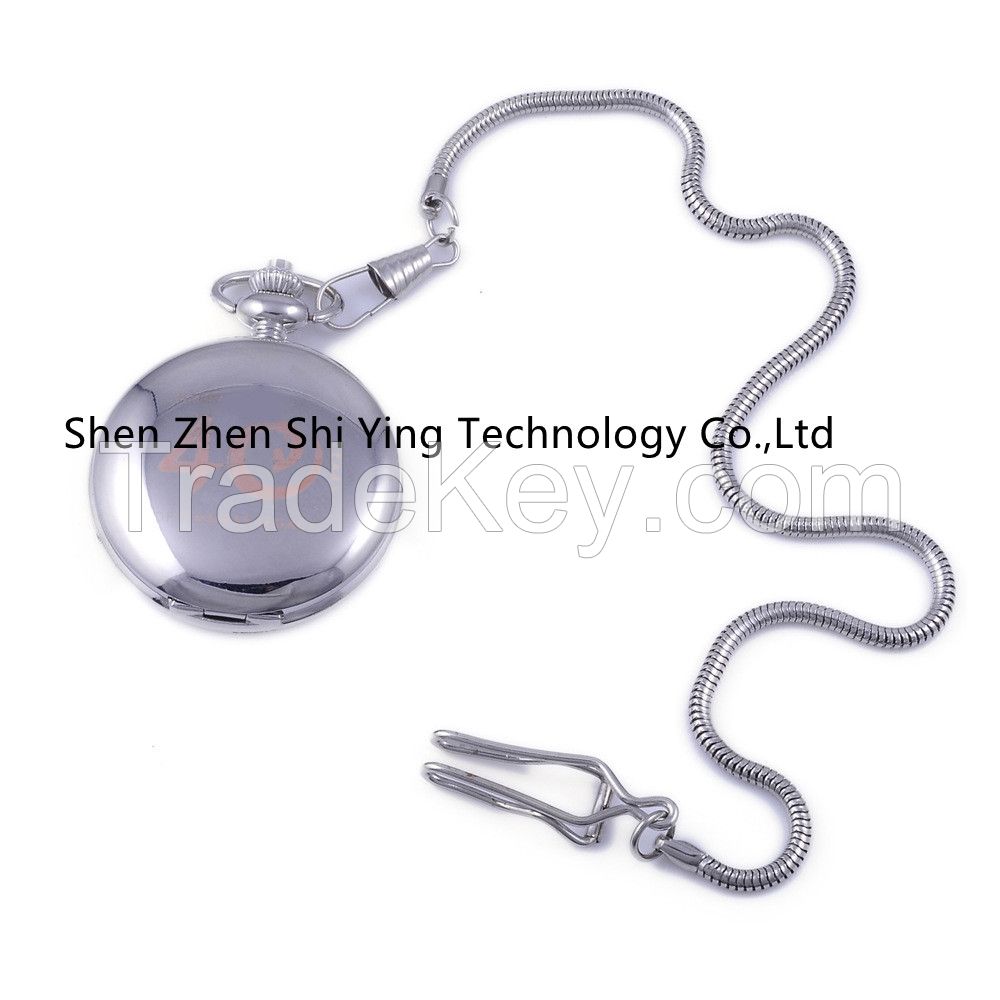 Hot sale Japan movement necklace pocket watch with chain