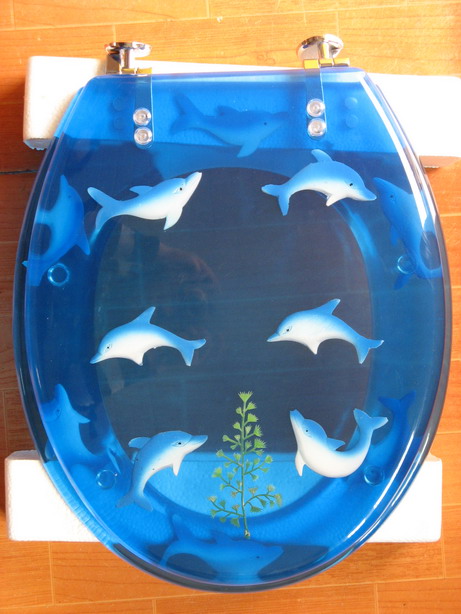polyresin toilet seat cover, transparent toilet seat cover