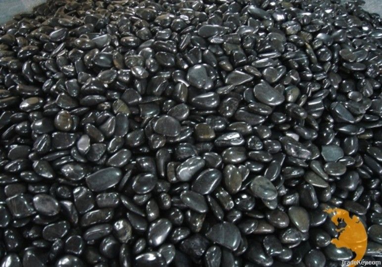 Polished black pebble