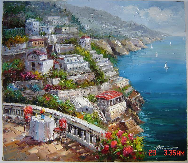 wholesale Mediterranean oil paintings, mediterranean landscape painting