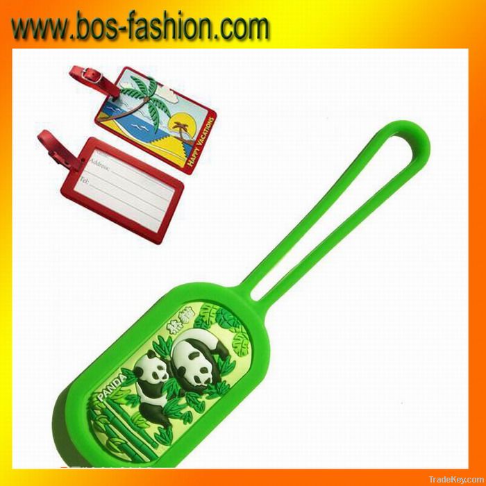 pvc luggage tag silicone tag, hotal promotion gift, ariline gift