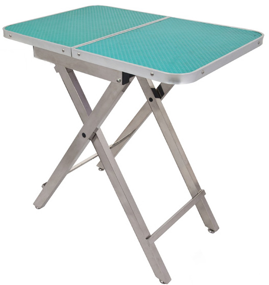 Height-adjustable foldable stainless steel match table