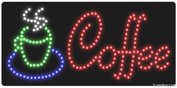 led coffee sign