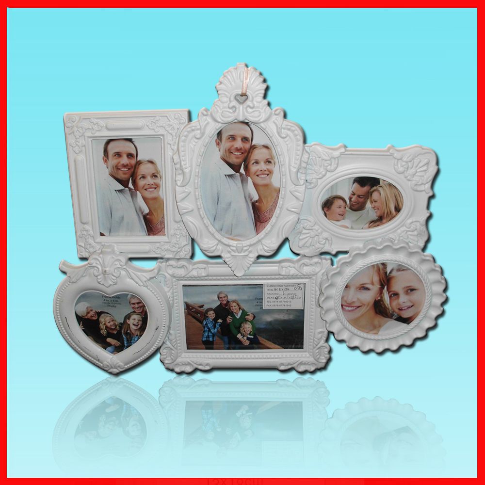 Black collage photo frame with clock  supply