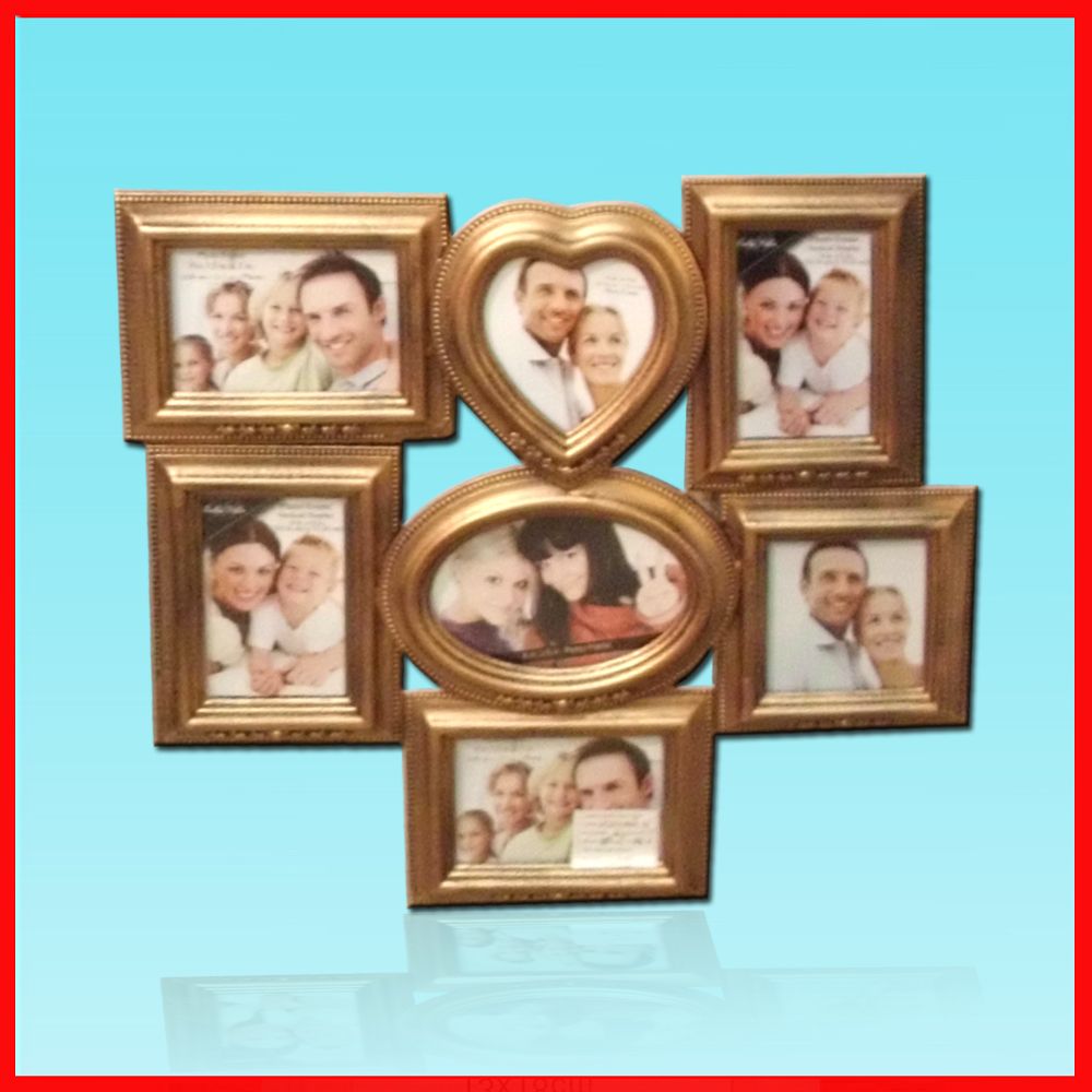 Black collage photo frame with clock  supply