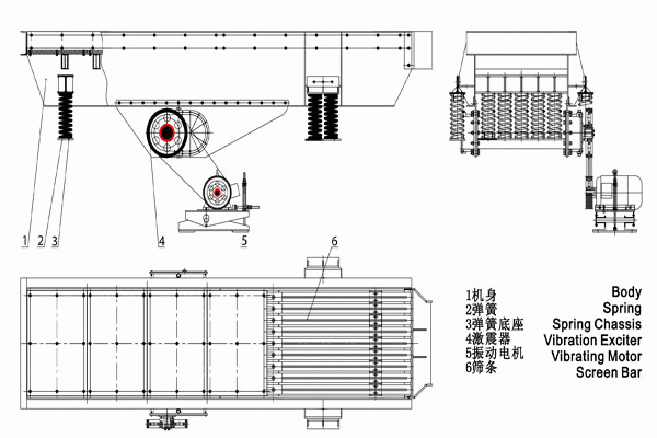   vibrating feeder used in mining / vibration feeder drawing    
