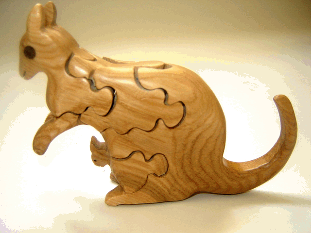 3D wooden puzzle _ Kangaroo