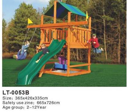 wooden playground game system