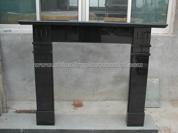 Black Granite Fireplace