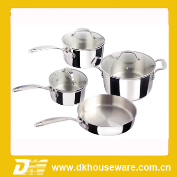 7pcs S/Steel Cooper Bottom Cookware Set