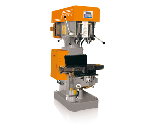 Vertical Double Spindle Drilling-Milling-Tapping Four-Station Machine