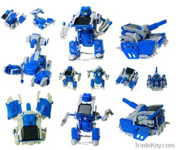 Mini Solar Transforming Robot Toy 3in1