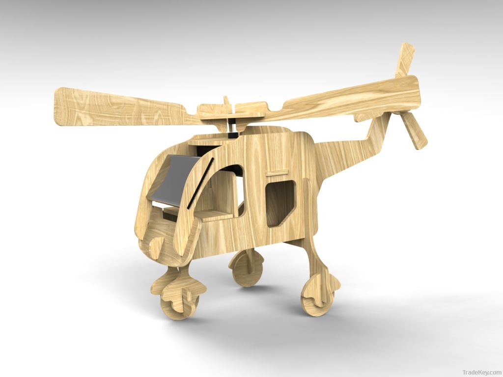 Solar Wooden Helicopter