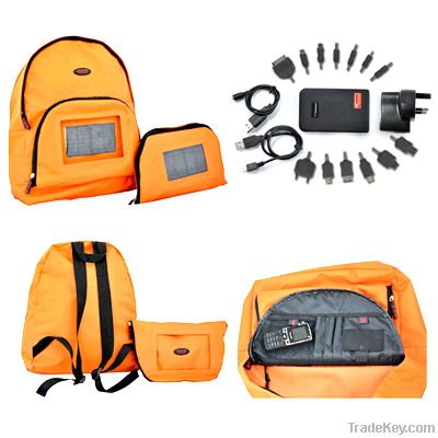 Solar Backpack & Charging Kit For Mobile 