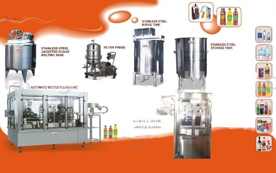 Automatic fruit juice filling production line