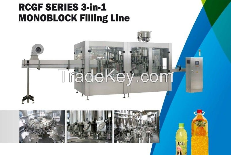 Glass bottle/PET bottle fruit juice filling machine