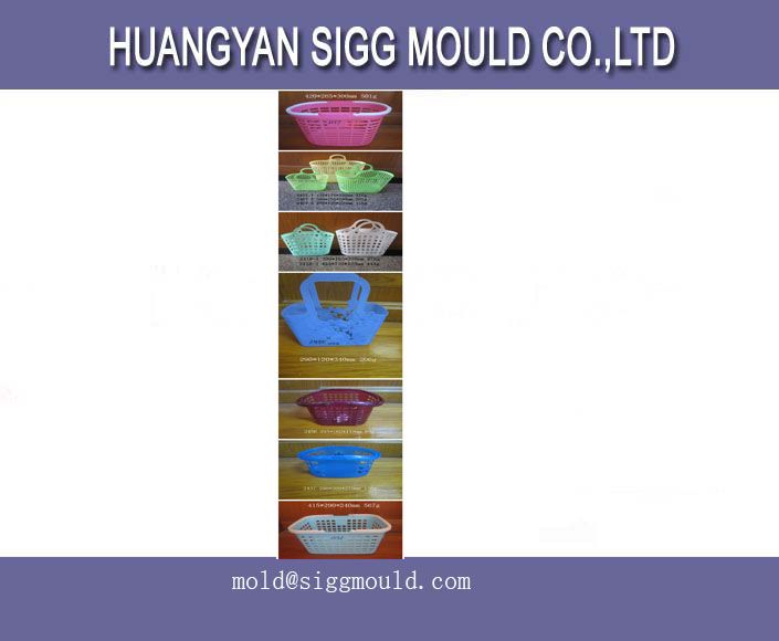 China Taizhou high quality plastic basket with handle mould manufacturer 