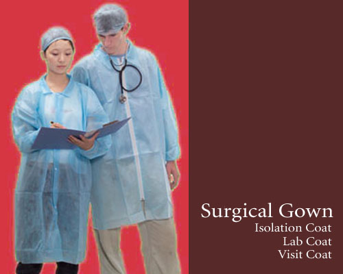 Non Woven Isolation Coat, Surgical Gown, Lab Coat