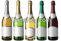 Non-Alcoholic Sparkling Fruit Nectars, Fruit Juice Drink in Champagne Bottles