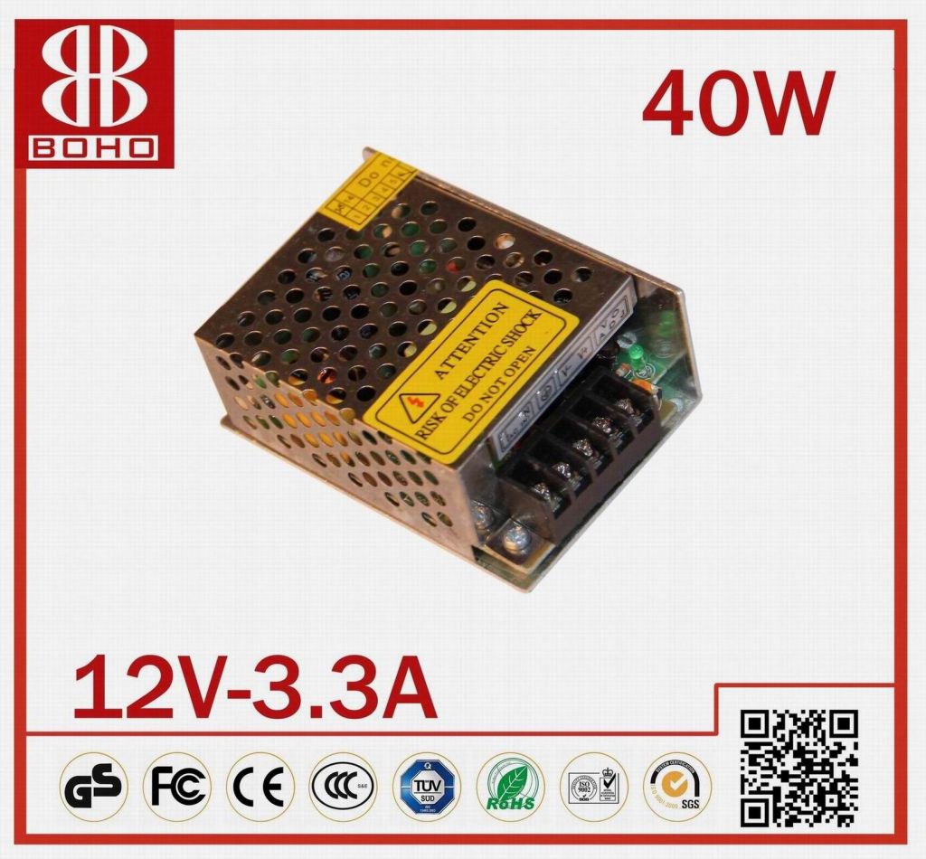 DC12V 40W LED power supply with CE