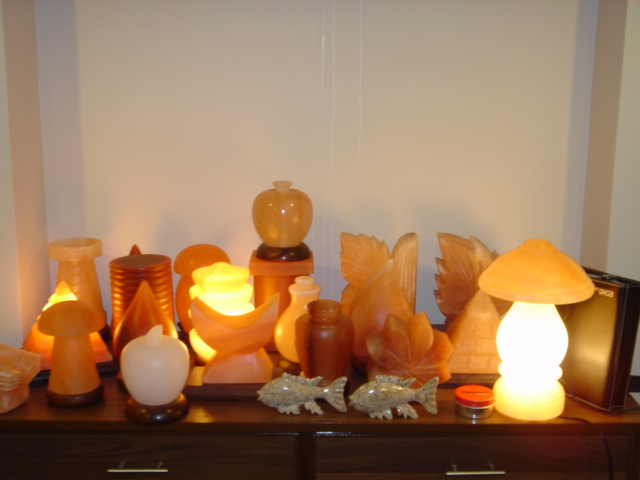 Variety of Rock Salt Lamps