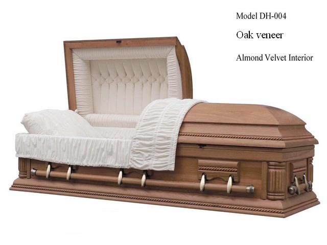 Solid oak casket