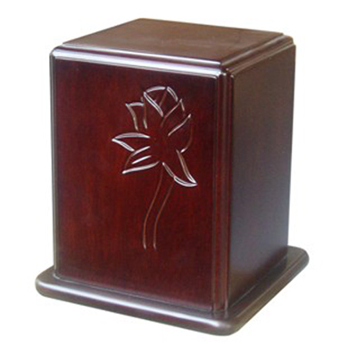 wooden urn