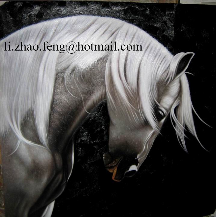 Handmade Oil painting on canvas-horse
