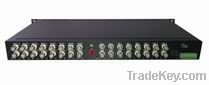 32-channel fiber optic video  transceiver