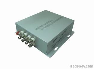 8-channel fiber optic video  transceiver