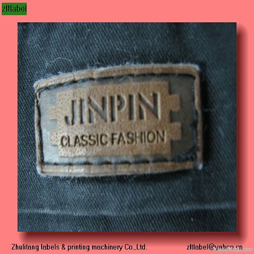 leather label/label for garment , jeans label