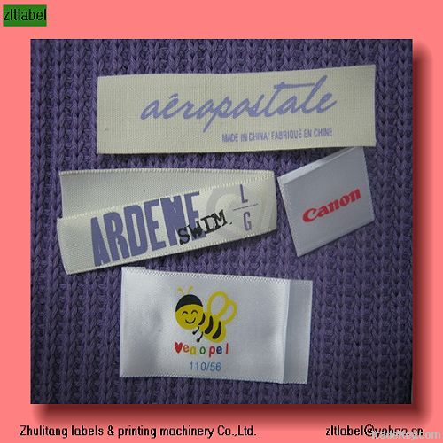 2011 cloth label for garment made in China