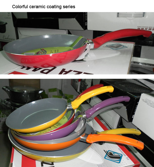 Aluminum cookware ---colorful fry pan