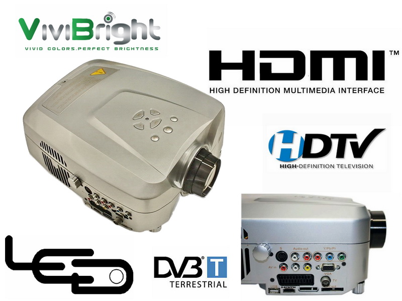 LED TV Projector, with HDMI and TV Tuner