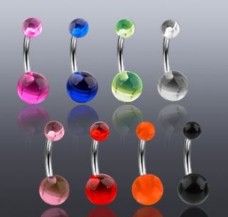 Acrylic Flexible Transparent Belly Ring, Navel Ring_Body Jewelry